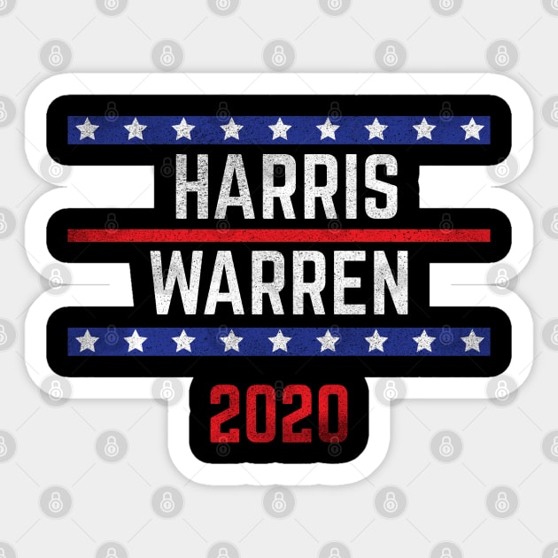 Kamala Harris and Elizabeth Warren on the one ticket? Dare to dream. Presidential race 2020 Distressed text Sticker by YourGoods